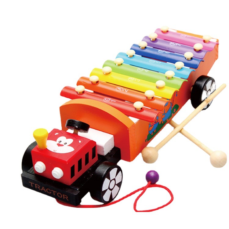 Đàn 8 âm thanh hình ô tô,Nhạc cụ gõ PIANO cho trẻ em, nhạc cụ cho bé