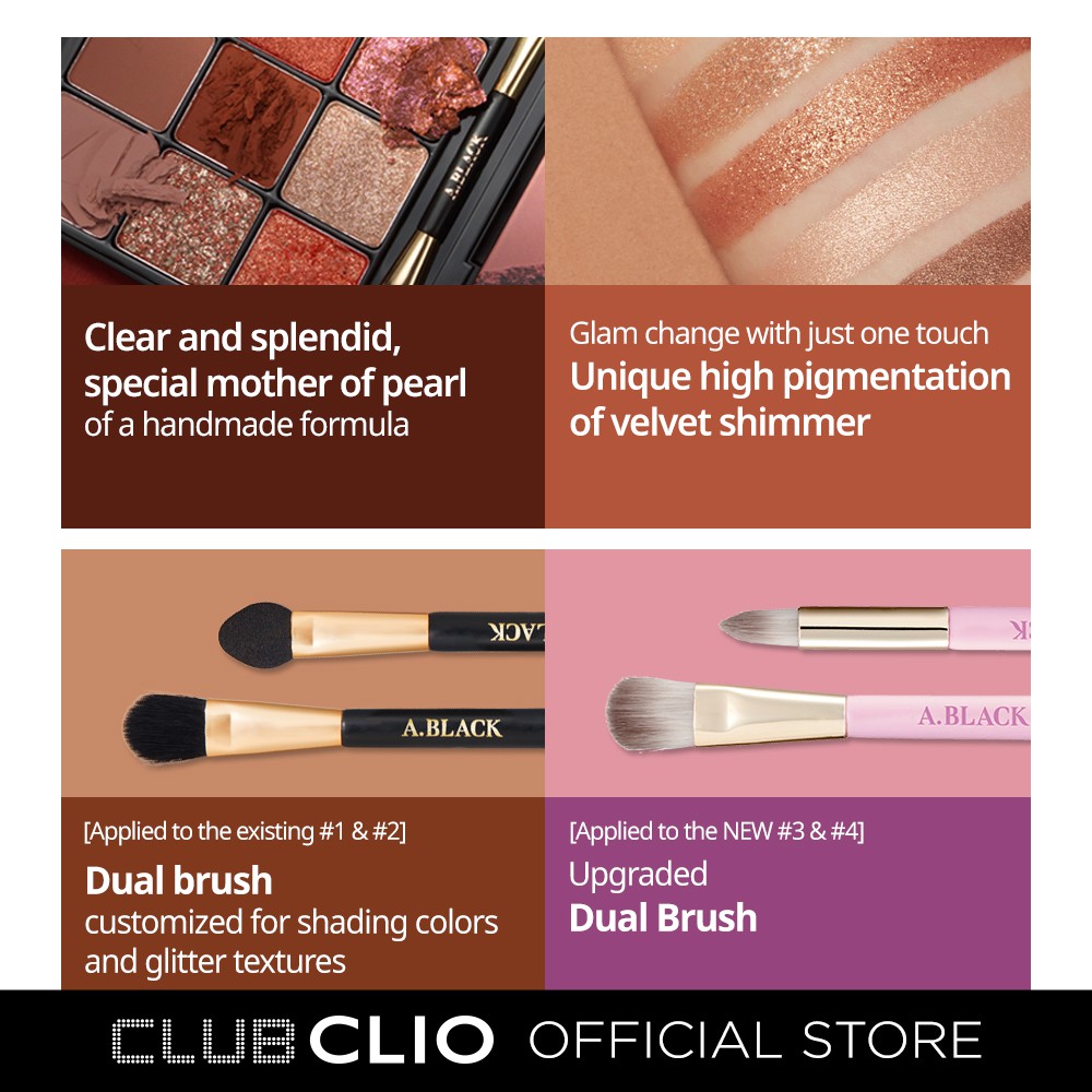 Bảng Phấn Mắt Clio A.Black Nhiều Tông Màu Độc Đáo 12g | BigBuy360 - bigbuy360.vn