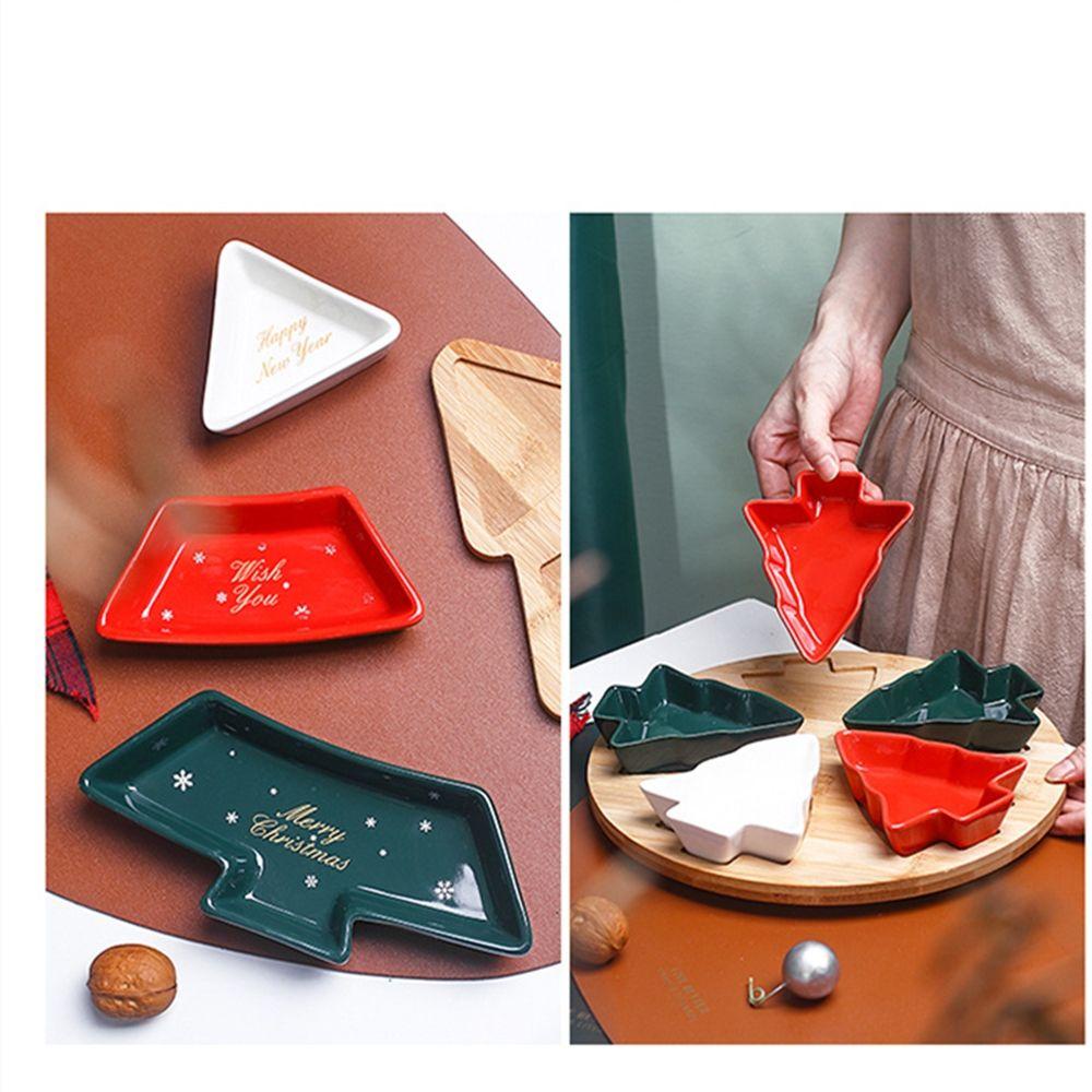 GOGOUP Đĩa Đựng Thức Ăn Hình Cây Thông Giáng Sinh