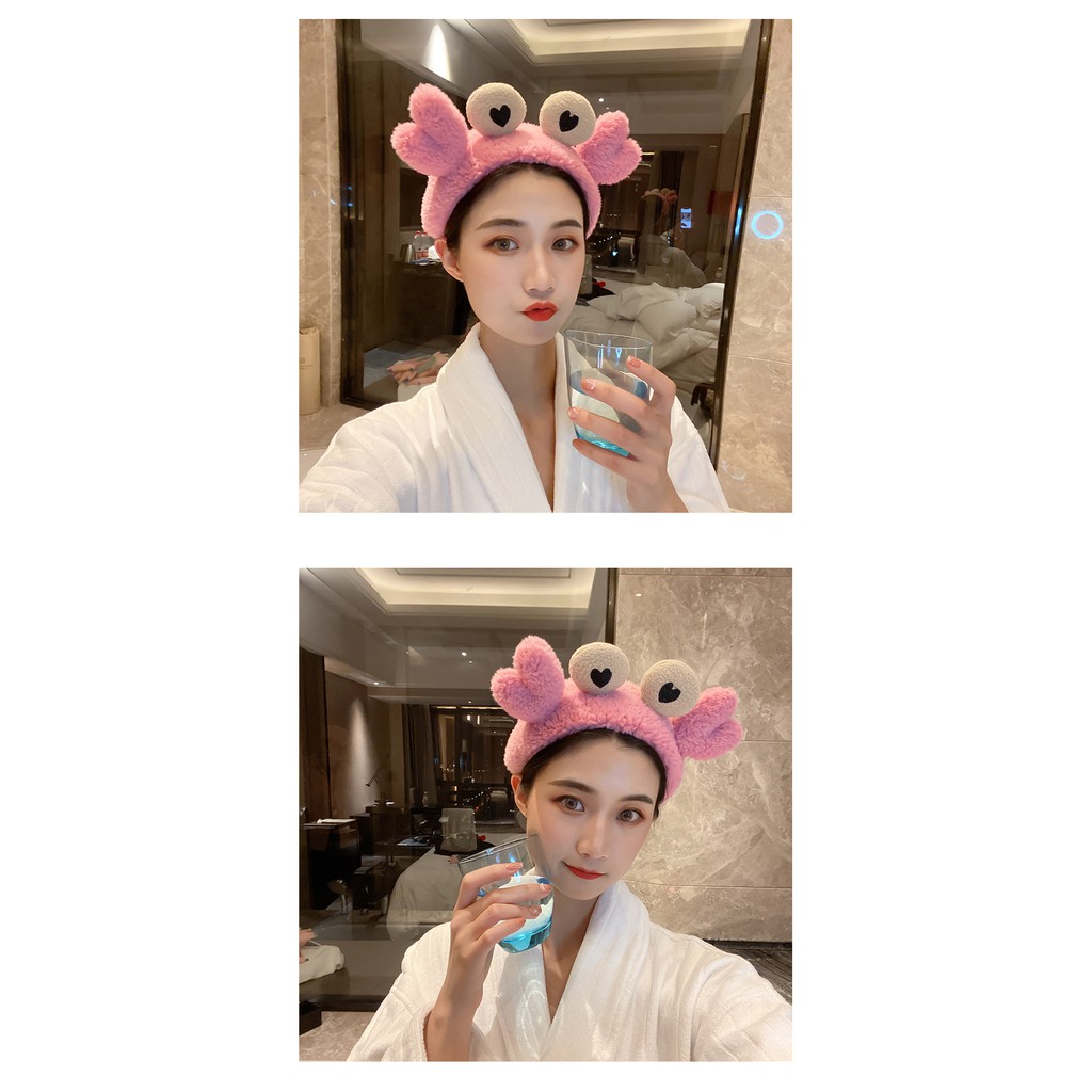 Băng đô cài tóc kiểu dáng cua nhồi bông dễ thương cho nữ