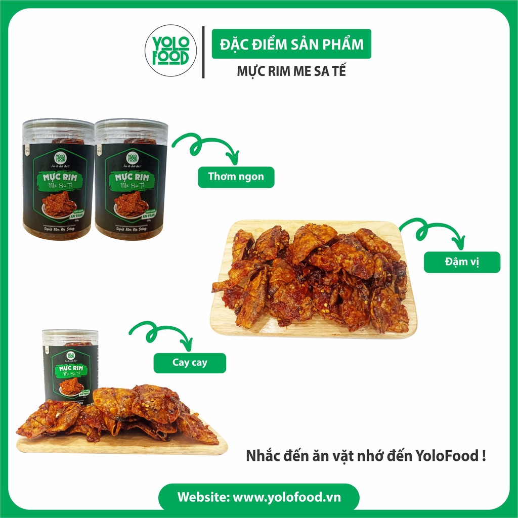 Mực rim me sa tế 250g YOLO FOOD đồ ăn vặt ngon , mực rim me tẩm vị loại 1 chua cay đậm đà ngon chất lượng ATVSTP