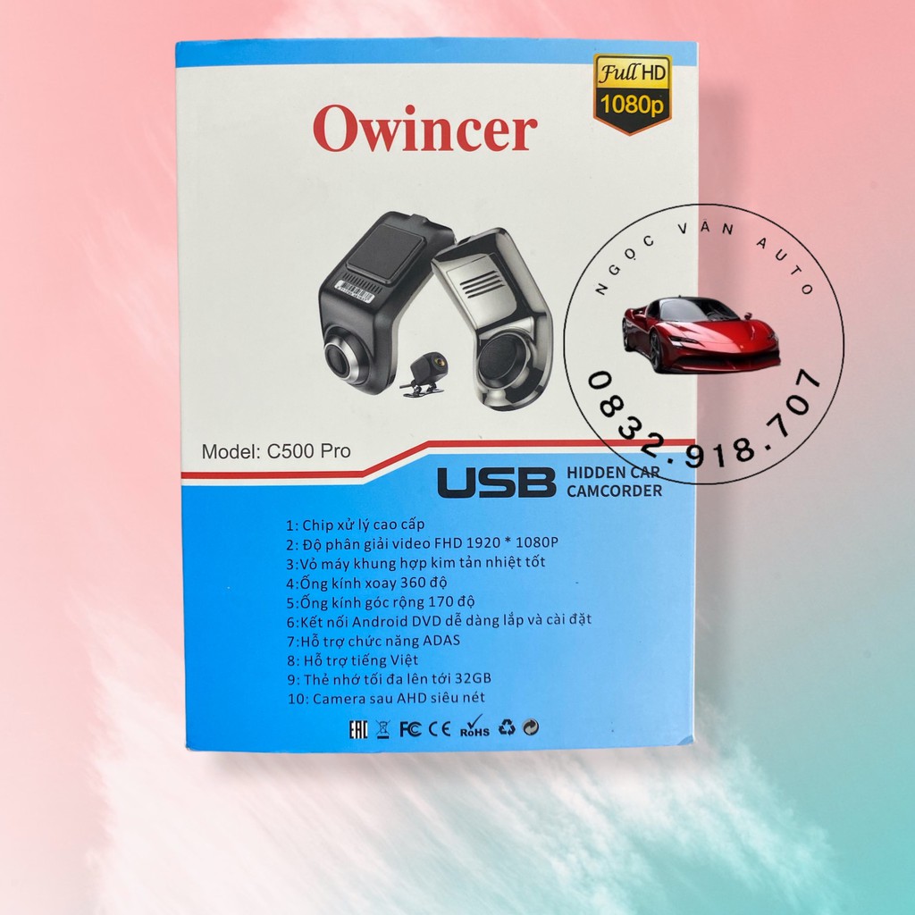 Camera hành trình Android Owincer Trước và Sau, Camera sau tích hợp camera Lùi và Ghi hình (Bảo hành 18 tháng) | BigBuy360 - bigbuy360.vn