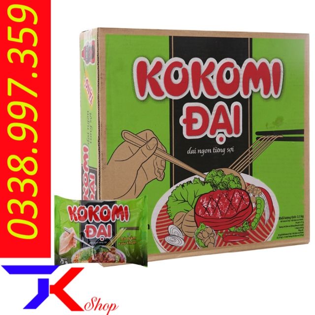 Thùng 30 gói Mì Kokomi Đại bò hầm rau thơm 75g