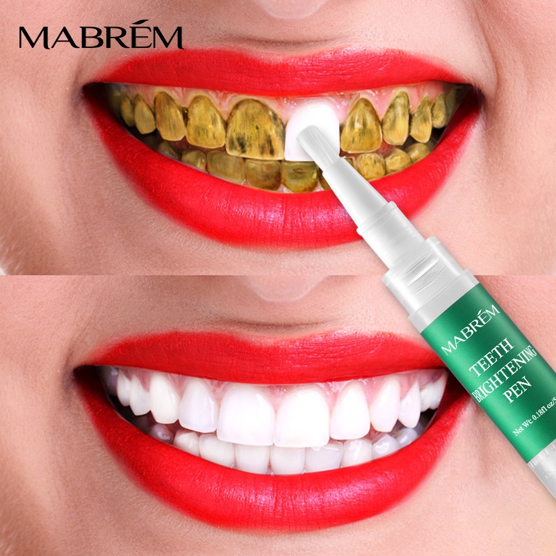 MABREM Gel làm trắng răng Bút làm trắng răng Huyết thanh chăm sóc răng miệng Tinh chất vệ sinh loại bỏ vết bẩn Tẩy trắng răng Chất làm trắng răng 5ml
