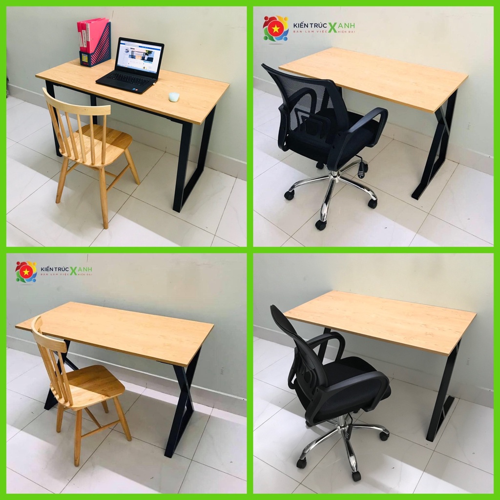 Bàn Làm Việc Chữ U-K-X-Z, làm việc,học tập, chân sắt sơn tĩnh điện kích thước 60x120x75cm đầy đủ ốc vít lắp ráp cao cấp.
