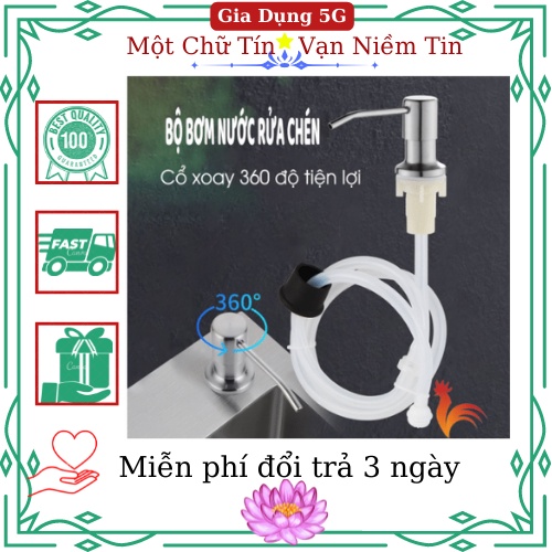 Bộ vòi bơm hút nước rửa chén gắn bồn rửa tự bơm hút dầu rửa bát với ống dẫn silicon dài 1,2m giúp gian bếp sang trọng