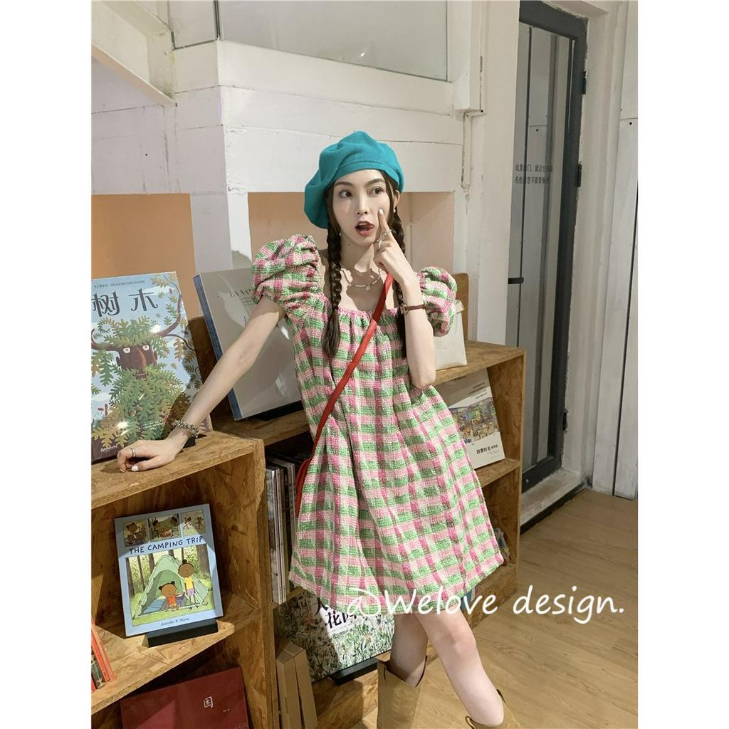 「 WELOVE1 」Đầm Ngắn Tay Thời Trang Mùa Hè Mới 2023 Dành Cho Nữ