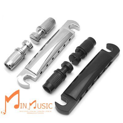 Ngựa Đàn Guitar Điện Lespaul I Chrome Roller Saddle Tailpiece Chrome for Gibson Les Paul LP SG Style Electric Guitar Rep