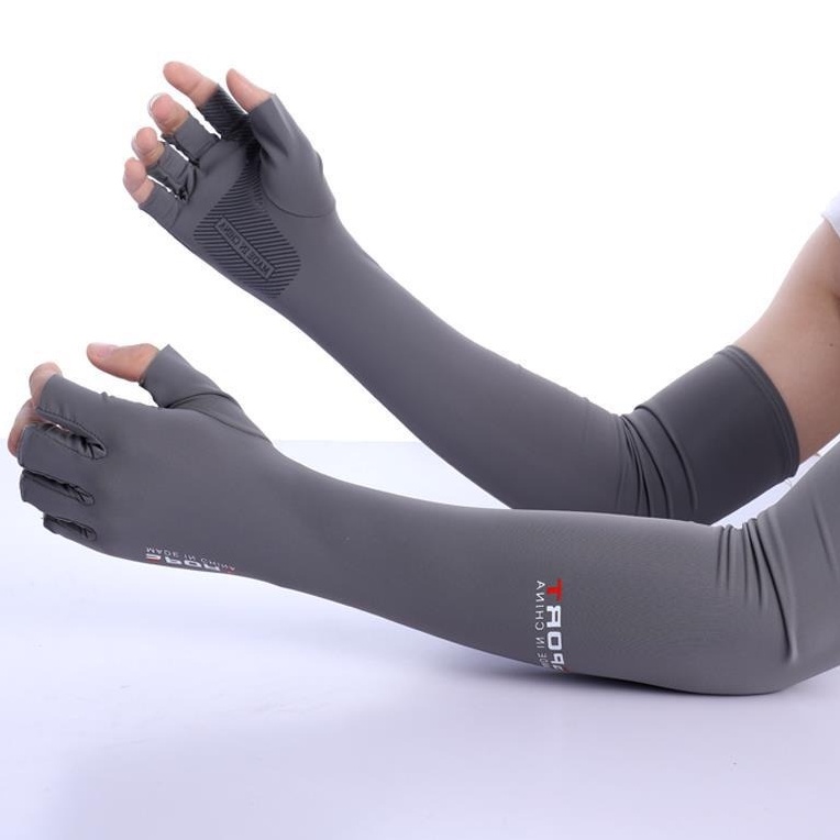 Găng tay xe máy, bao tay xe máy chống nắng Dài Sport xỏ hở ngón UNISEX chống tia UV mùa hè có vân chống trượt