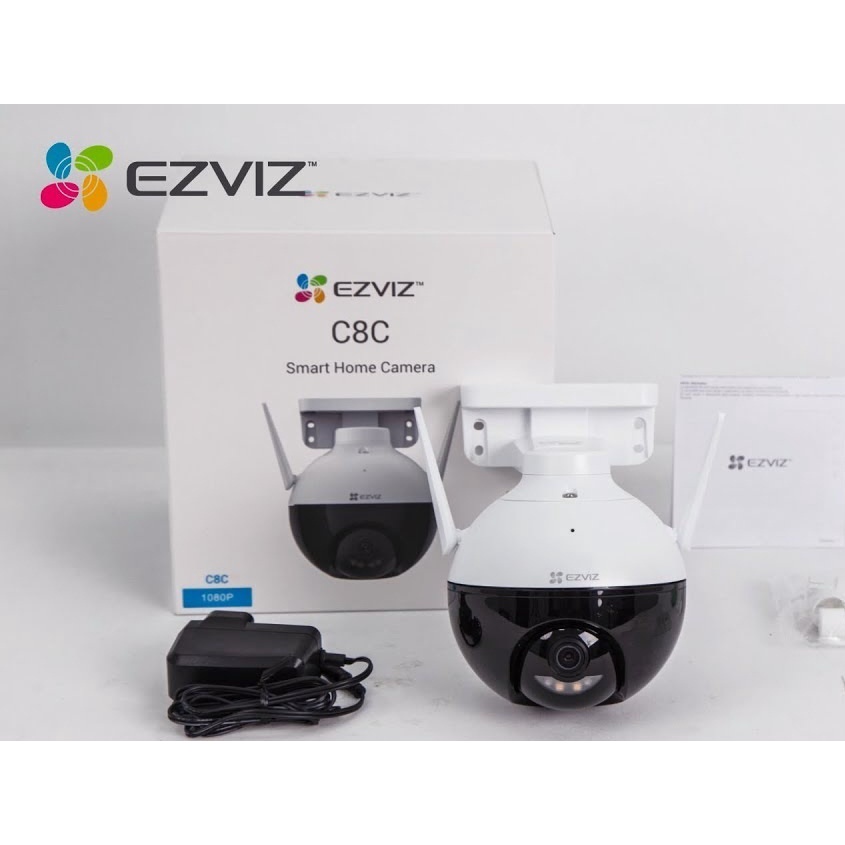 Camera WiFi ngoài trời Ezviz C8C 2.0Mpx ghi hình màu ban đêm, Full HD, quét 360 độ, tích hợp công nghệ AI thông minh