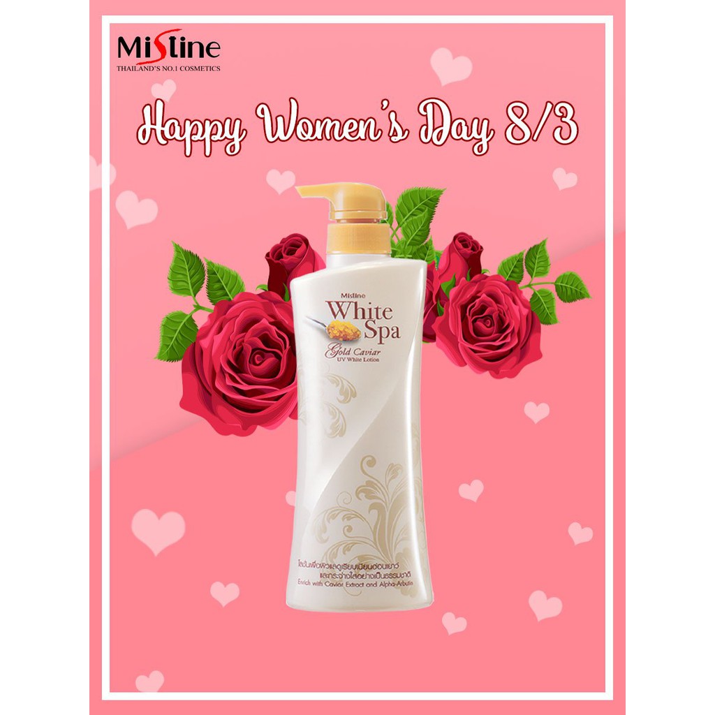 Sữa Dưỡng Thể Toàn Thân Trứng Cá Muối Vàng MISTINE WHITE SPA -GOLD_CAVIAR UV WHITE BODY LOTION