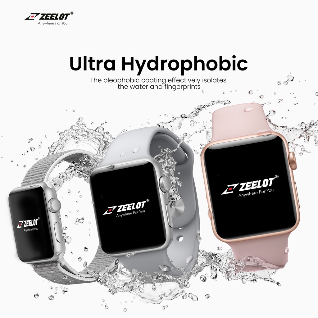 Miếng Dán Cường Lực PlShield ZEELOT Ultra Clear Bảo Vệ Màn Hình Dành cho Apple Watch Series 7 Size 41/ 45mm