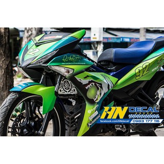 Tem trùm exciter 150 xanh cá mập
