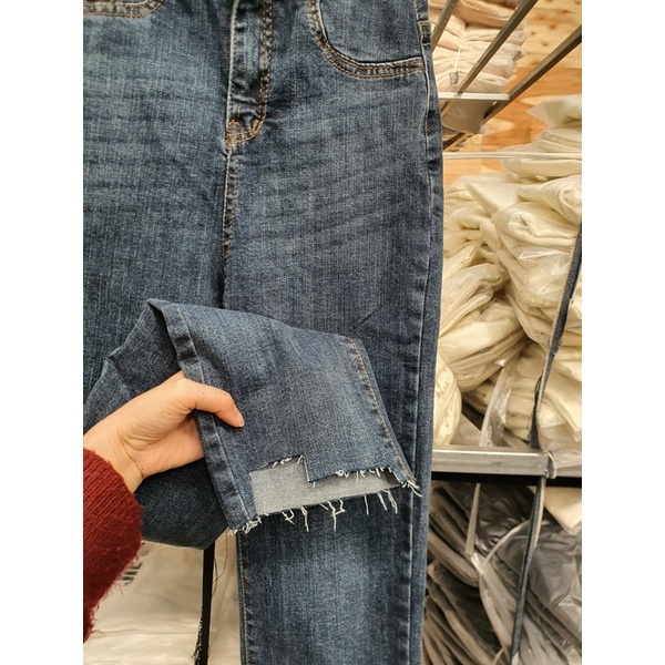 [HÀNG SẴN]QUẦN JEANS “FANGU” XẺ GẤU MÃ 2401 CẠP CAO