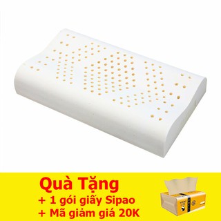 Gối cao su thiên nhiên 🔥FREESHIP🔥 Giảm 20K khi nhập DODU3050 Gối cao su chính hãng Liên Á 30*50*8