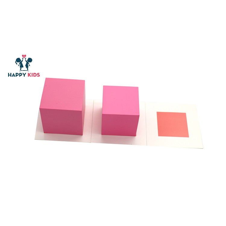 Tháp Hồng - Giáo Cụ Montessori Đồ Chơi Toán Học Bằng Gỗ Giúp Trẻ Sáng Tạo - Bản Mini