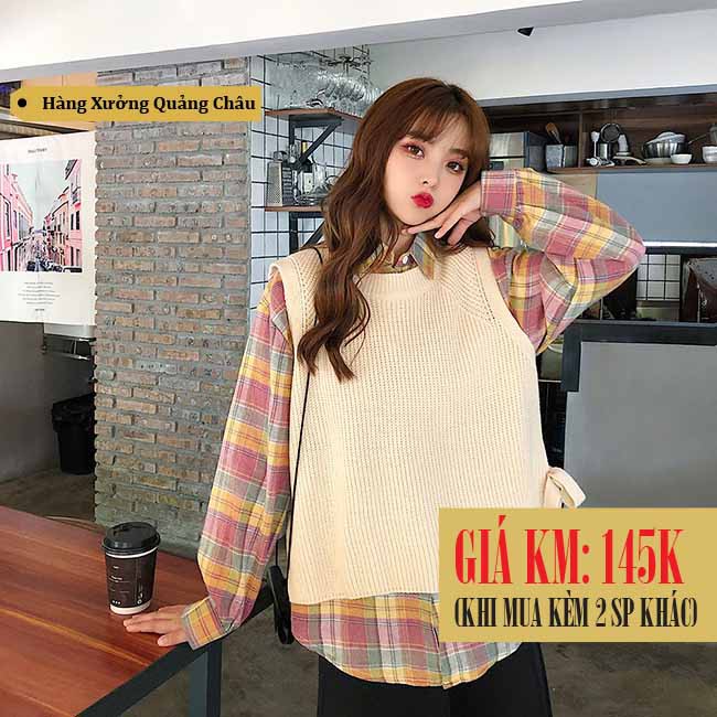 [Bán chạy] Áo gile len nữ Ulzzang Quảng Châu AGL3