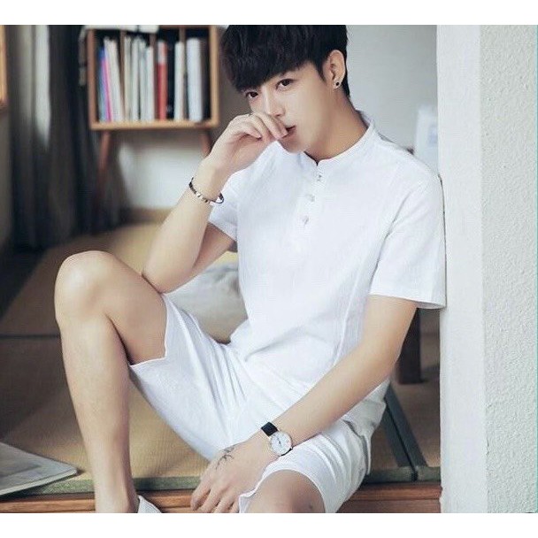 Bộ Đũi Nam Cổ Tàu Bộ Hè Nam Ngắn Tay Trơn Chất Vải Thoảng Mát Bền Đẹp BH40 - Vincent | BigBuy360 - bigbuy360.vn