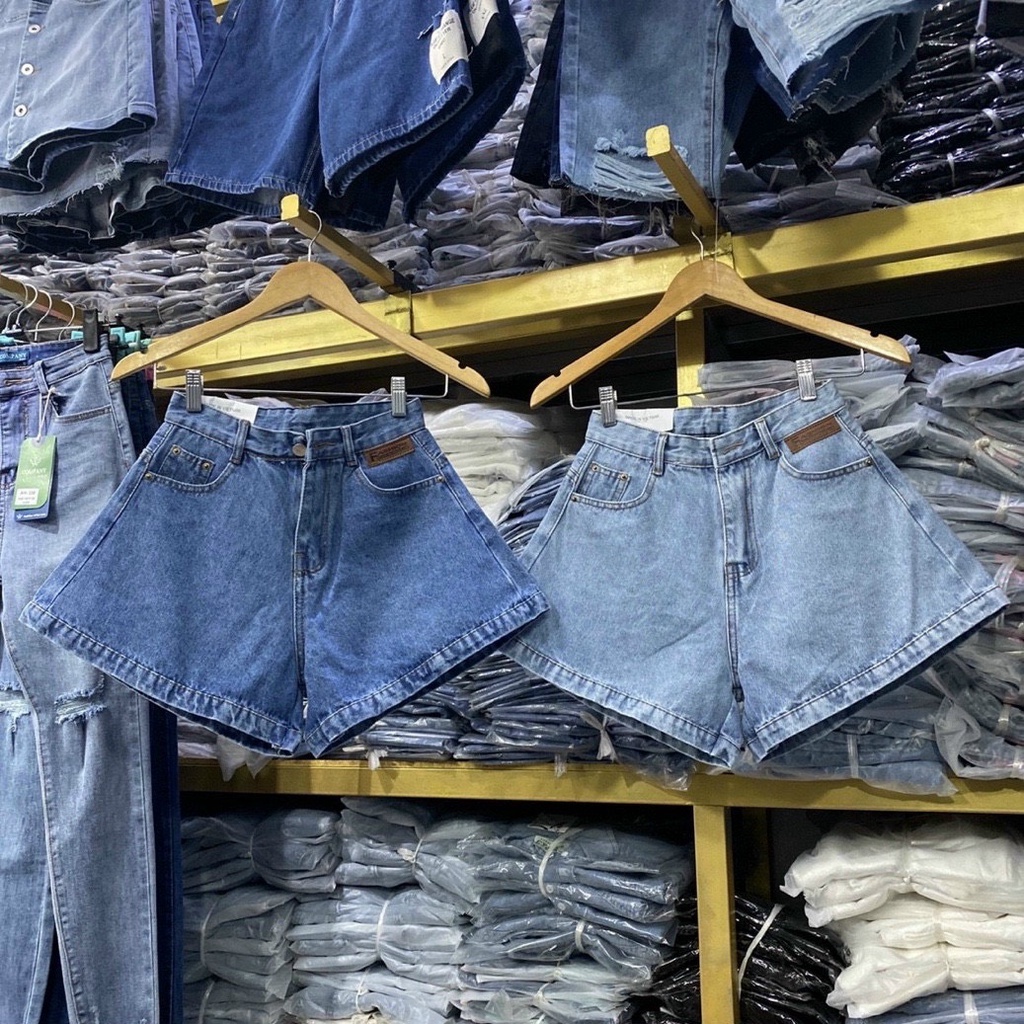Quần short jean lưng cao quần đùi jean dáng xoè siêu xinh hàng loại xịn chất đẹp