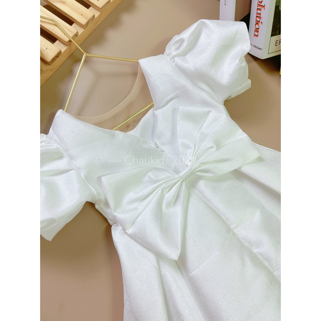 Đầm , váy công chúa đính cúc tay bồng diện Tết sự kiện cực đẹp cho bé gái Namkidshop (V532)