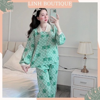 Đồ bộ nữ Vic's LỤA MANGO cao cấp, đồ ngủ hoạ tiết mặc nhà sang trọng L377 thời trang nữ pijama