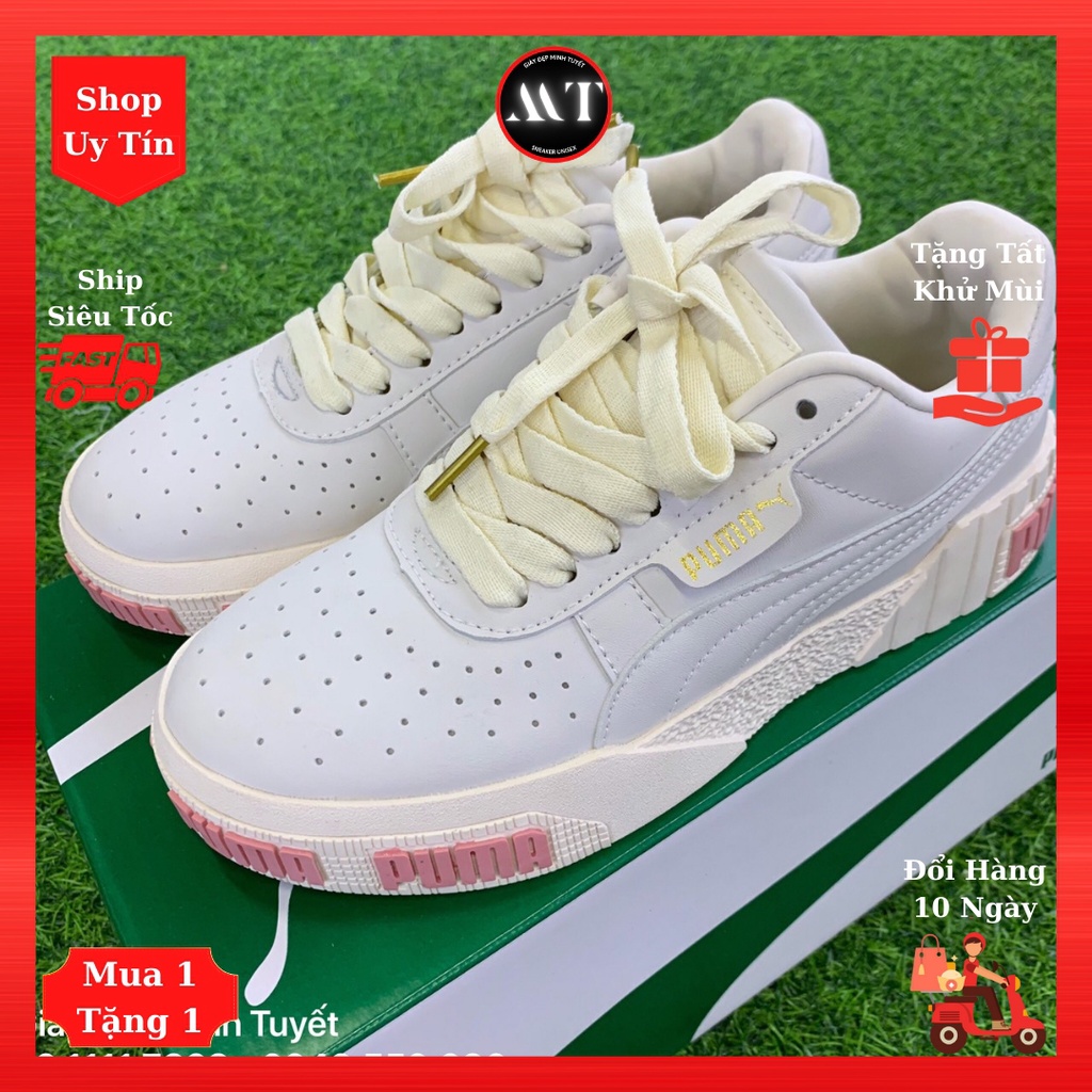 Giày sneaker Pu-ma- Cali Trắng hồng nữ đẹp cao cấp, giày thể thao thời trang hot trend hiện nay, Shop uy tín ở Hà Nội