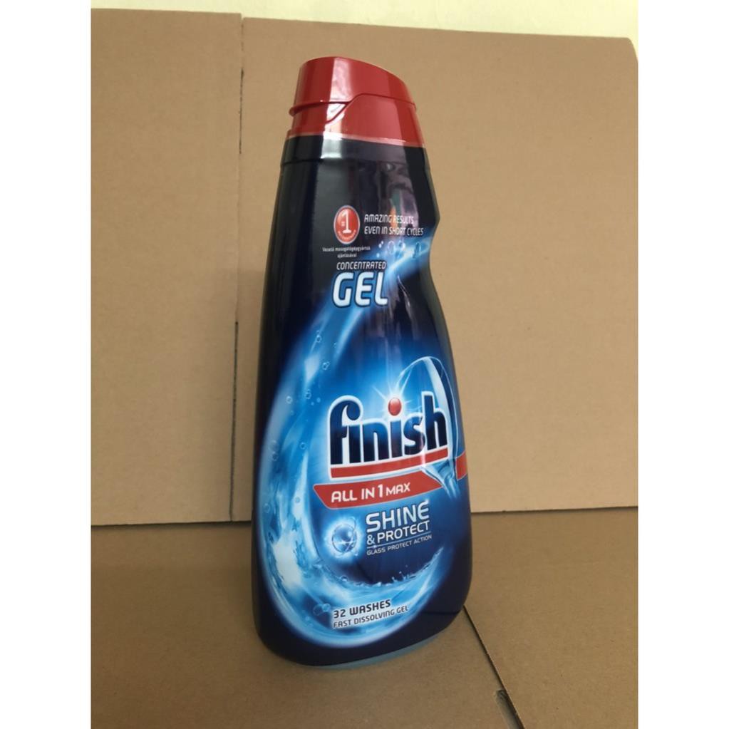 Gel rửa bát Finish All in one Max 650ml