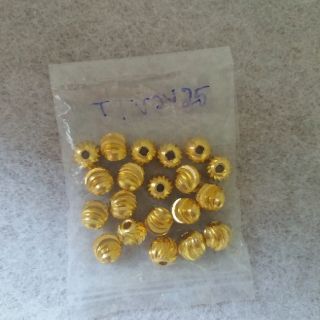 TTC08 - Bi khía bạc, vàng 8mm ( 2 cái)