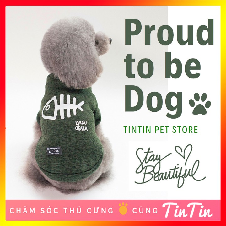 Áo Mùa Đông Thời Trang Cho Thú Cưng Chó Mèo - Chất Len Hình Cá #Tintin Pet Store