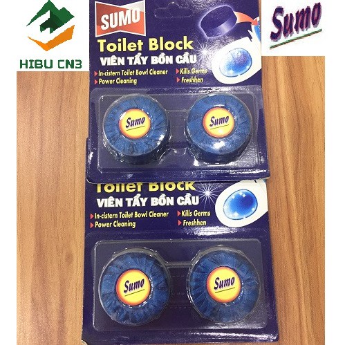 Combo 2 Viên tẩy bồn cầu Sumo Toilet Block 2 Viên x 50g