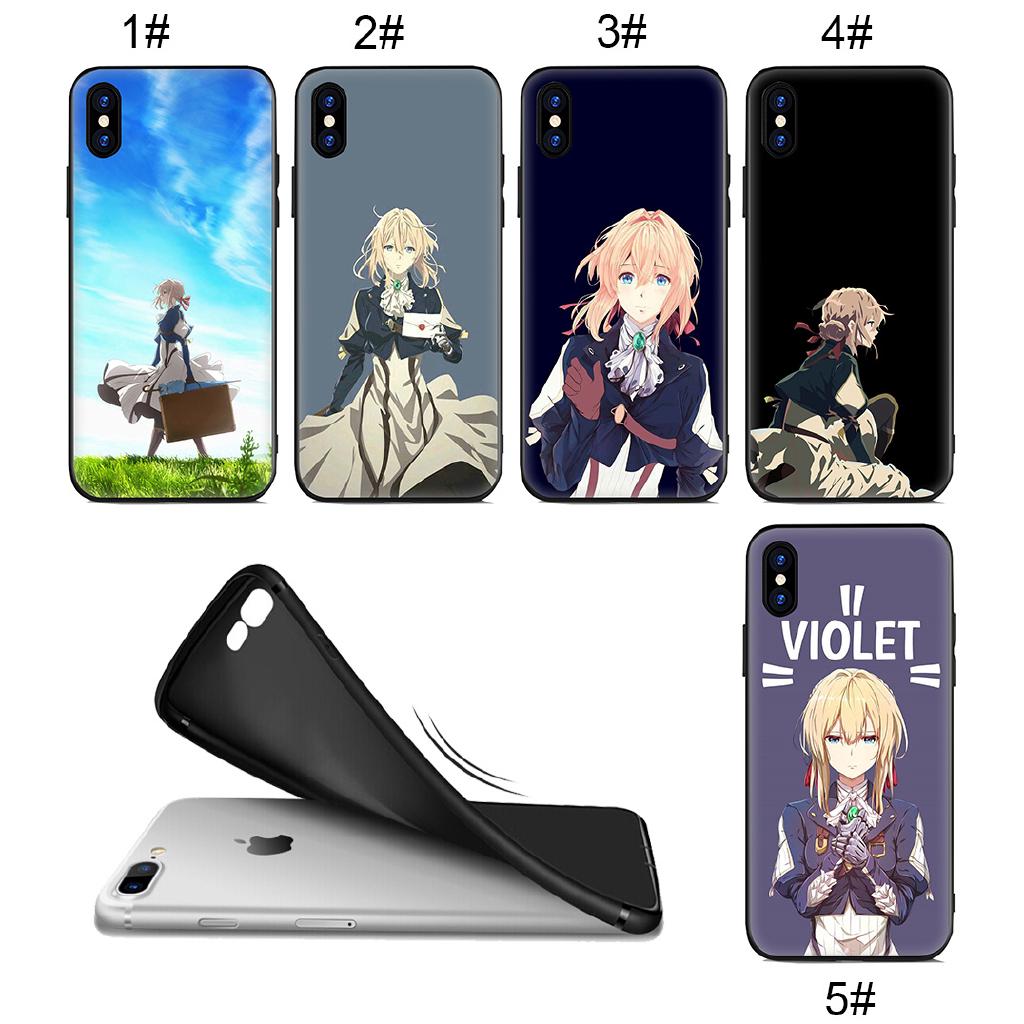 Soft Case IPhone XS Max XR 8 7 Plus 6 6S 5S SE Violet Evergarden Anime