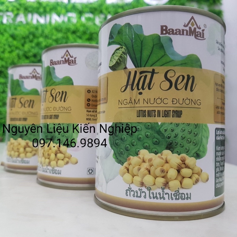 [SIÊU NGON]  HẠT SEN NGÂM NƯỚC ĐƯỜNG lon 565gram