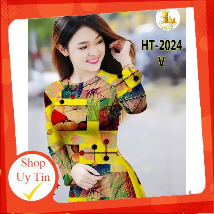 Áo Dài Lụa Nhật In 3D Mềm Mịn