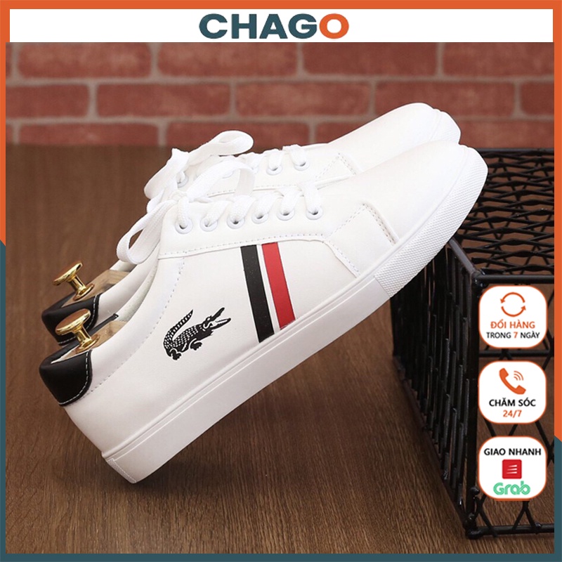 Giày nam thể thao giày sneaker cao cấp màu trắng trẻ trung thời trang hàn quốc  CHAGO GTT104