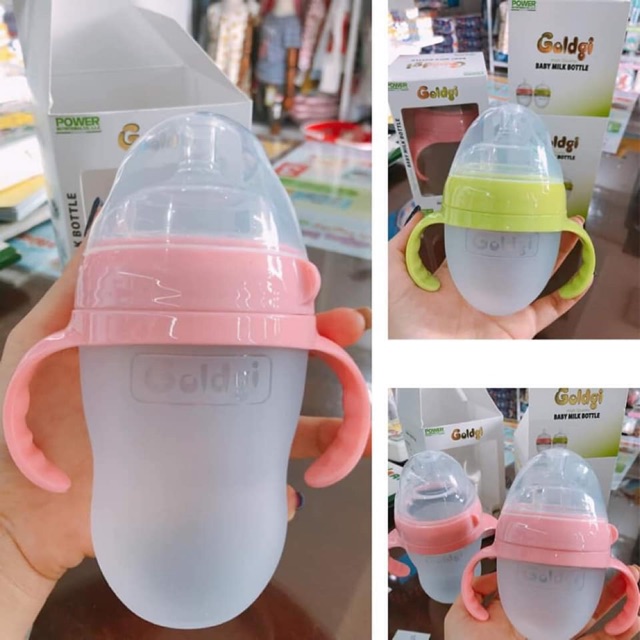 (HÀNG AUTH) BÌNH SỮA SILICON GOLDGI MỸ 150ml/250ml