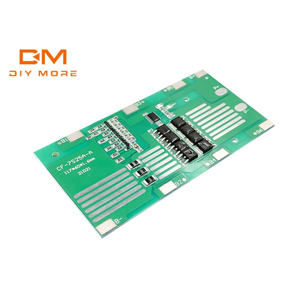 DIYMORE Bảng mạch bảo vệ pin lithium 18650 7S 24V 25A chất lượng cao