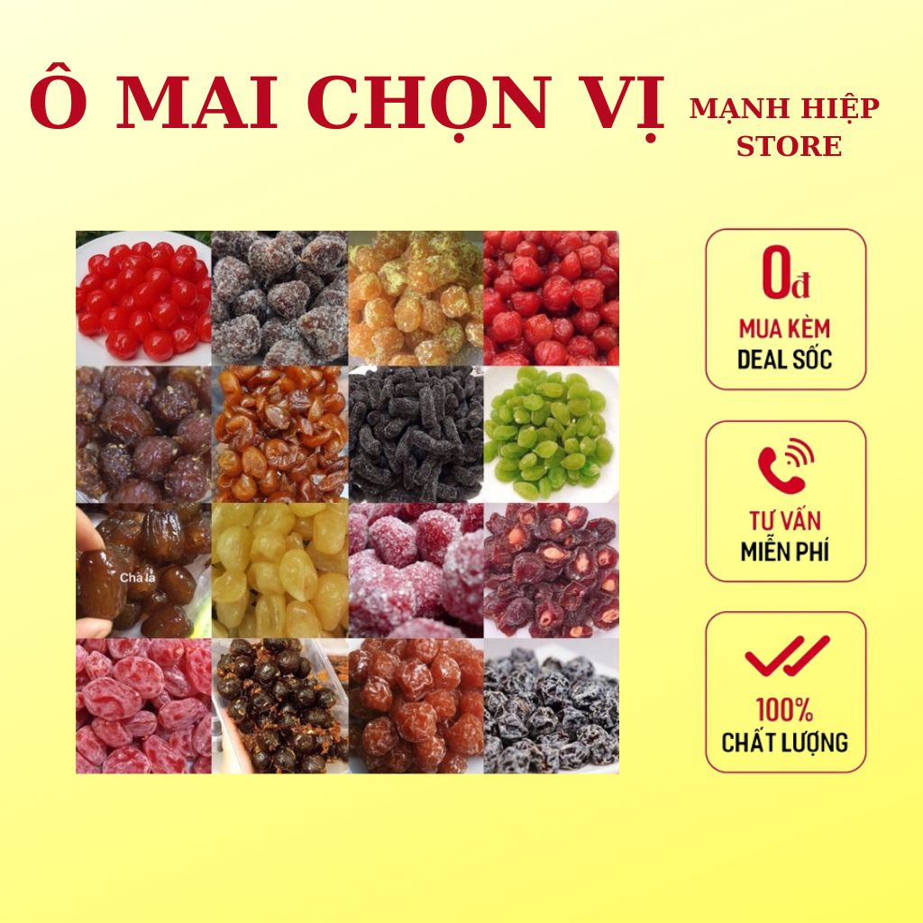 Ô mai xí muội chuẩn vị đặc sản Hà Nội chọn vị siêu ngon - 100gram - Bổ sung vitamin C, cải thiện làn da