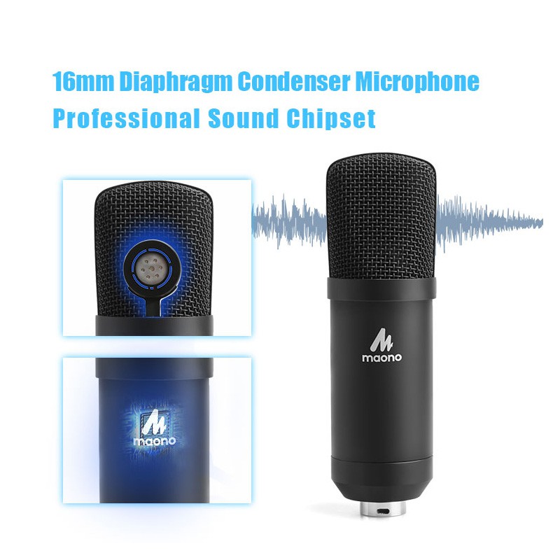 Micro MAONO Au-A03 Microphone Chuẩn 3.5mm Cho Điện Thoại