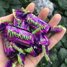 --- Kẹo Tím Krokant Nga, gói 500g và 180g