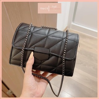 Túi Xách Nữ LĐ1 Đen Vuông Lì Trần Trám TONGKHOCHITUE , Giỏ Xách Nữ Cá Tính Basic Đơn Giản