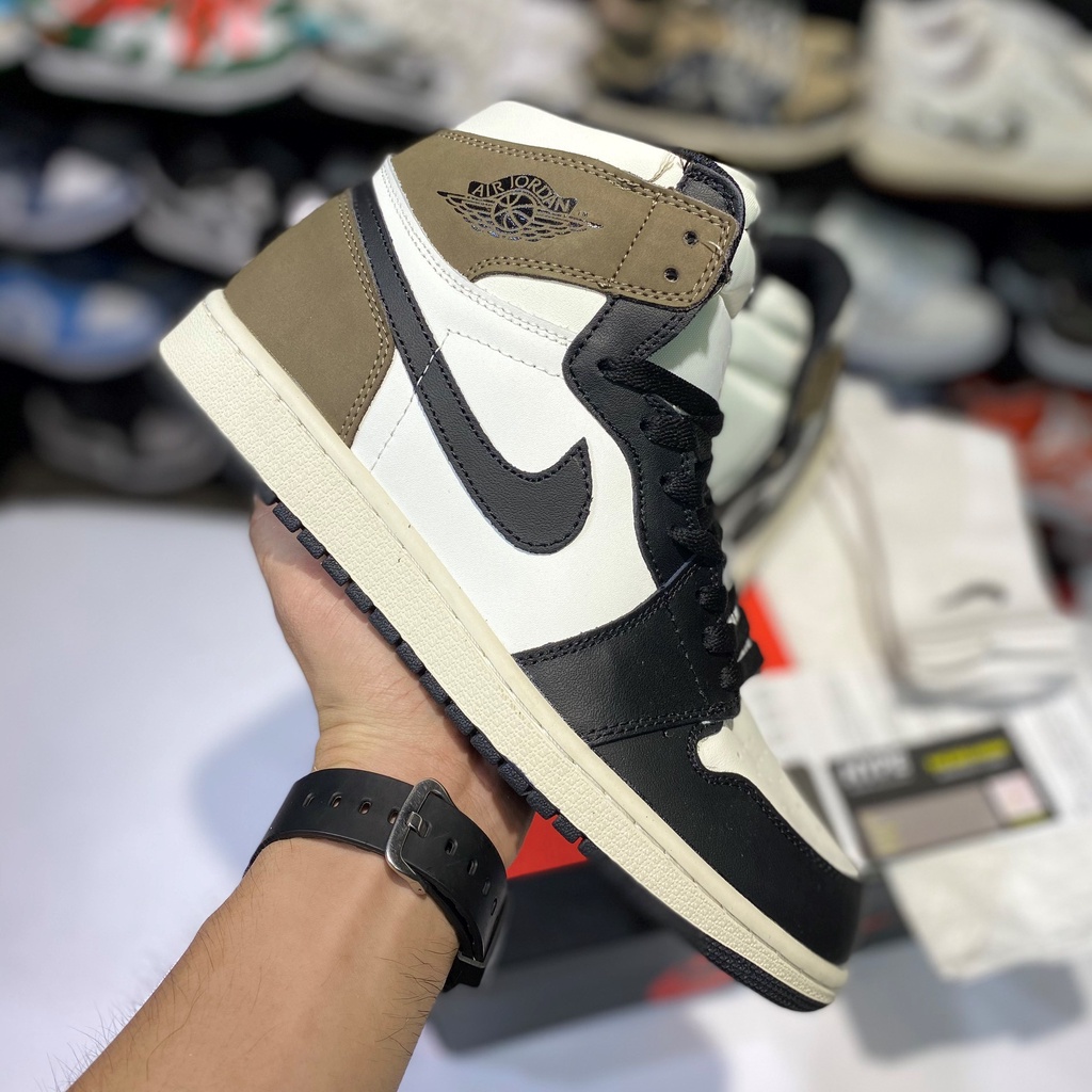 Giày sneaker nam nữ cổ cao : Jordan 1 retro high dark mocha | bản 1:1 .