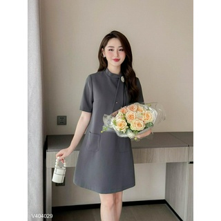 Váy nữ dáng chữ A nơ cổ Charme 404029