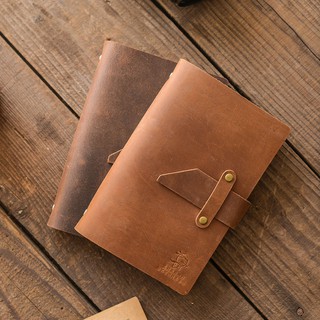 Sổ Tay A5 A6 Bằng Da Bò Phong Cách Retro