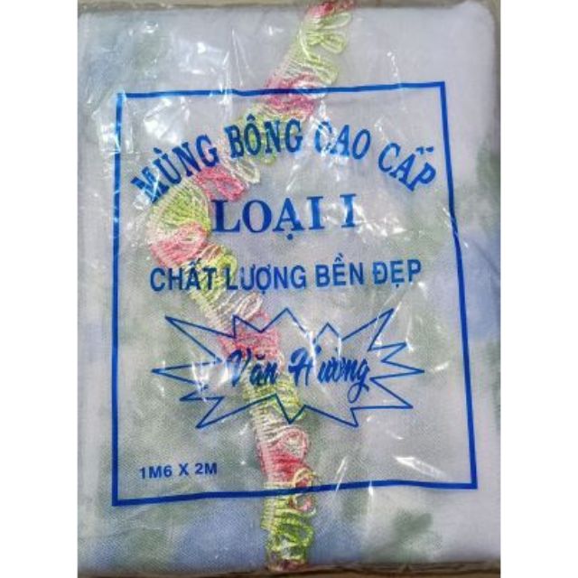 Mùng Voan Bông 1m6 x 2m - Mùng Ngủ In Bông