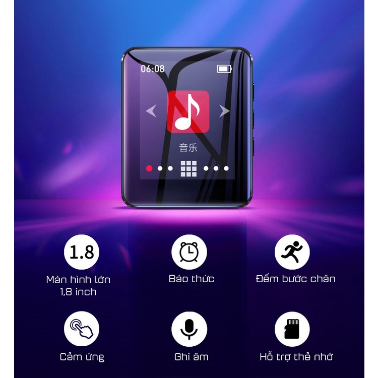 (Quà tặng 99k) Máy Nghe Nhạc MP3 Bluetooth Ruizu M4 Bộ Nhớ Trong 16GB - Hàng Chính Hãng