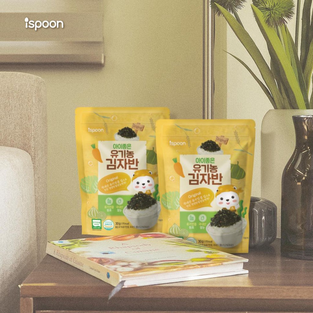 Rong biển vụn trộn cơm Hàn Quốc Ispoon - Rong biển hữu cơ nhập khẩu (gói 30g)