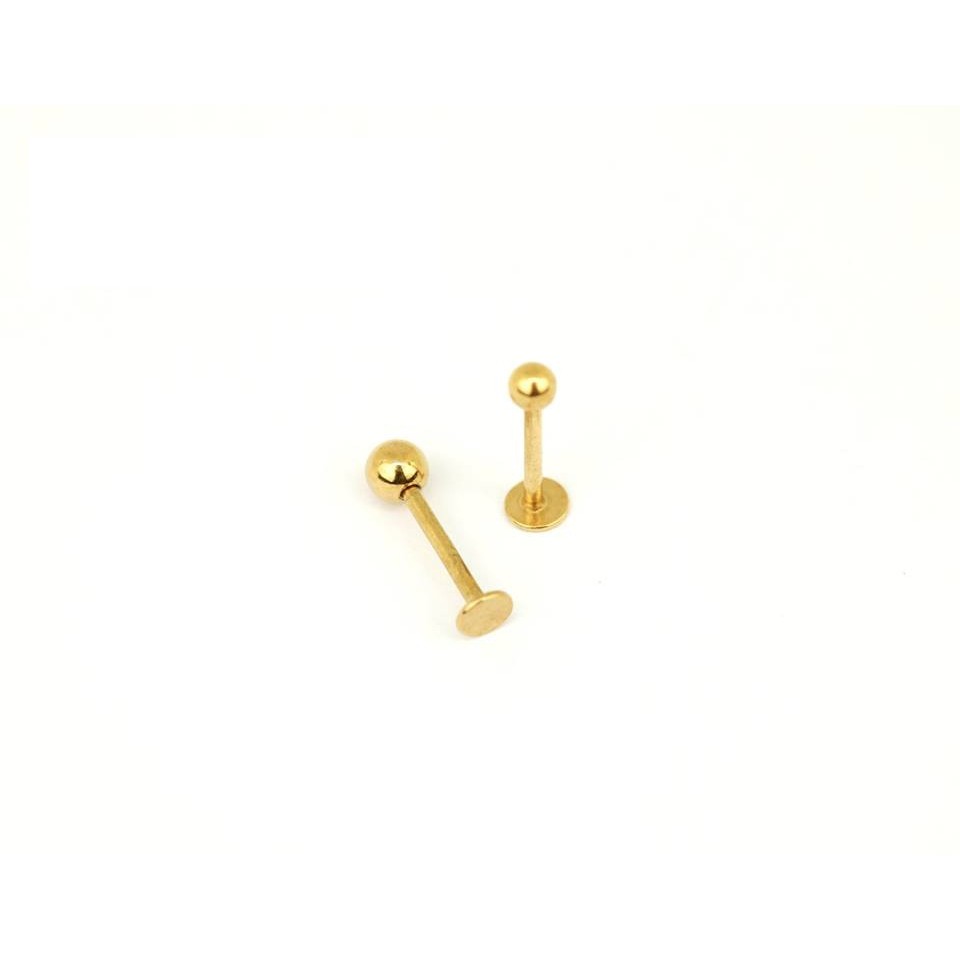 Khuyên xỏ môi màu gold