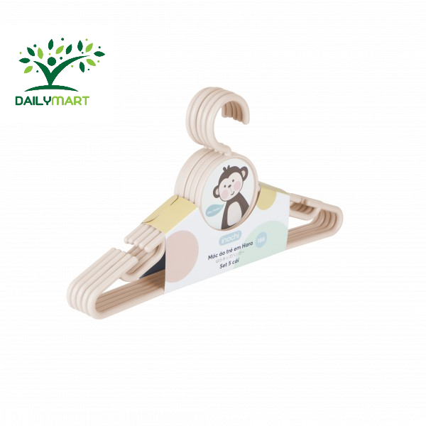 Mắc Áo/Móc Áo Trẻ Em Hara 188 Inochi (Lốc 5 Cái)