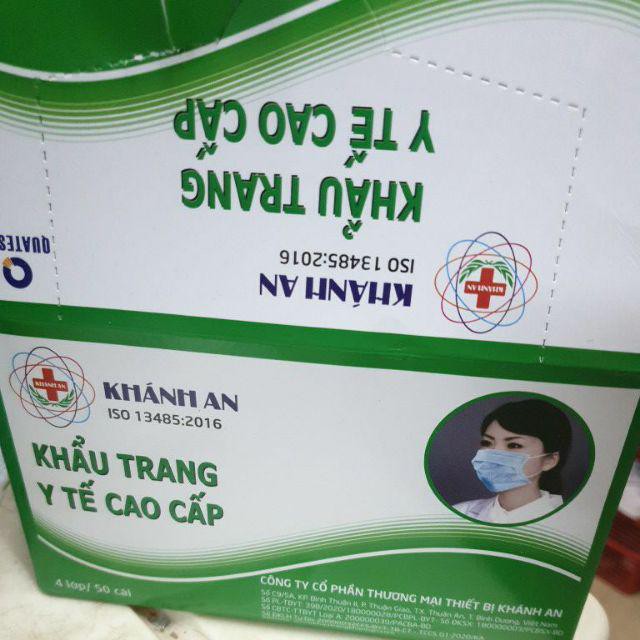 [GIÁ SỈ] Khẩu Trang Y Tế Hộp 50 Cái KHÁNH AN 4 Lớp Mềm Mịn, Không Bí Thở– Màu Xanh | BigBuy360 - bigbuy360.vn