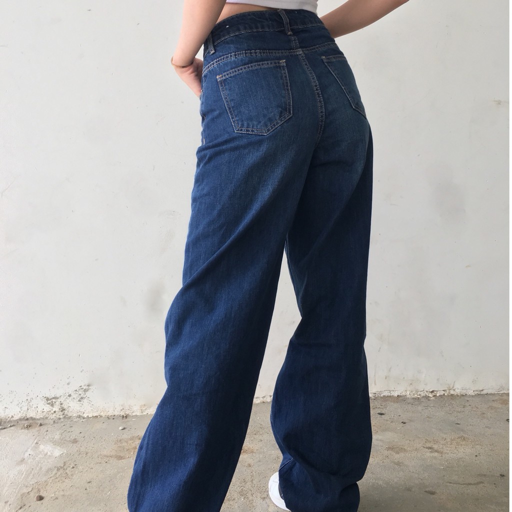 Quần jeans ống suông dài thụng nữ 20DECEMBERJEANS mã 878